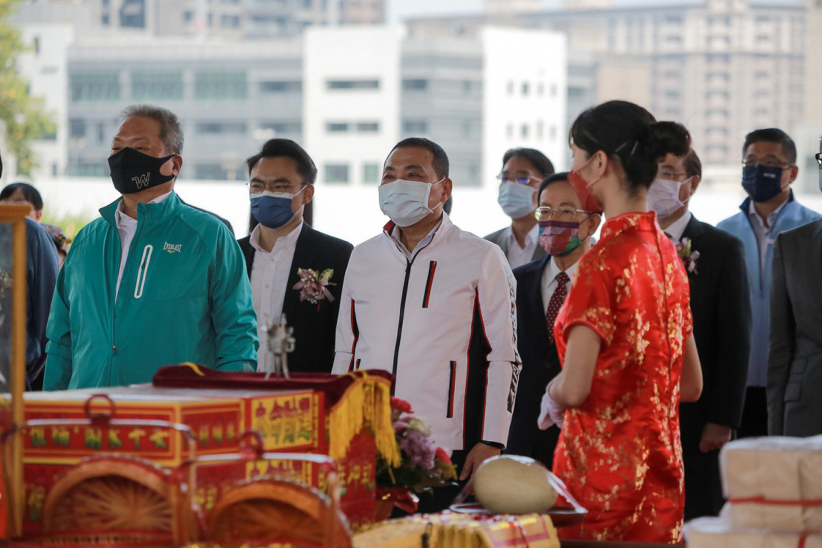 東森集團林口媒體園區開工動土祝禱儀式，祈求開工順利。 圖：新北市經發局提供