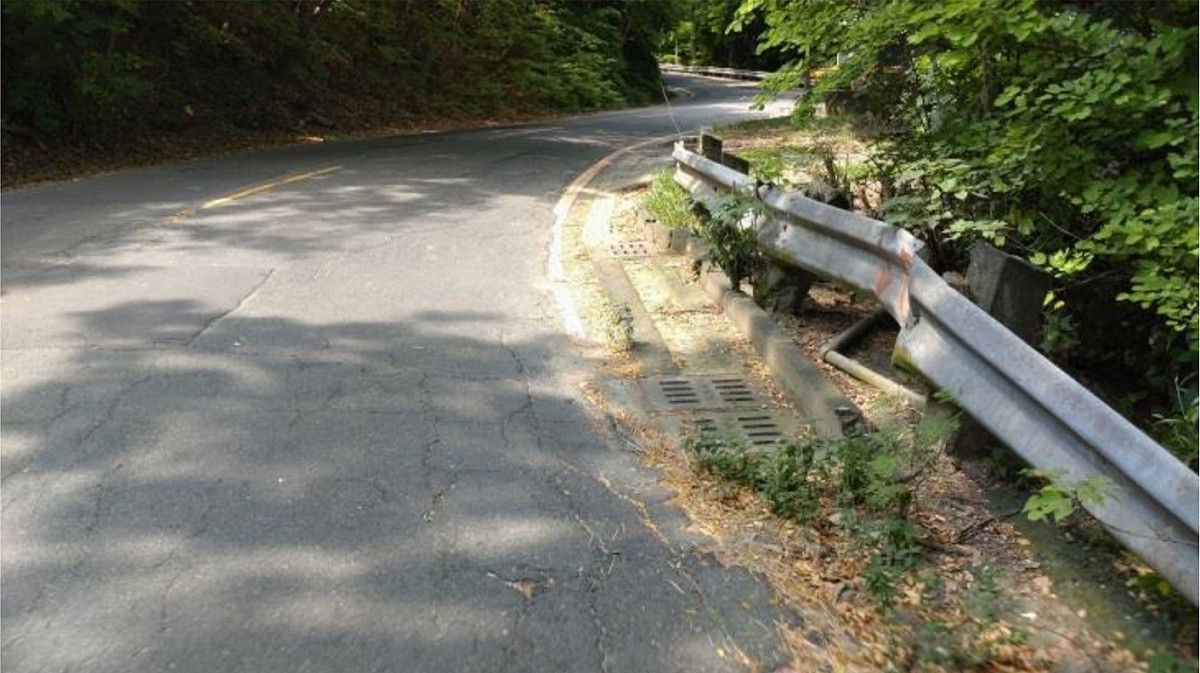 壽山道路圍欄損壞。 圖：趙天麟服務處提供