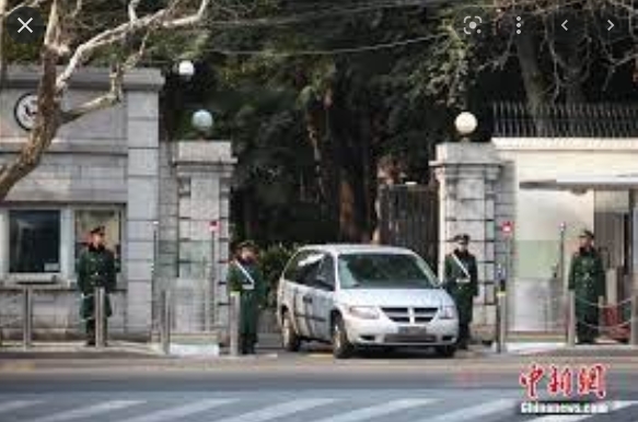 美國駐上海領事館。 圖 : 翻攝自中新網
