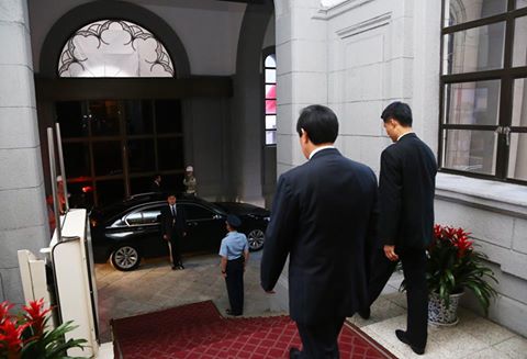 520政權即將正式交接，馬英九下班前在臉書打卡，寫下「心是永遠不會退休」感言。 圖：翻攝馬英九臉書