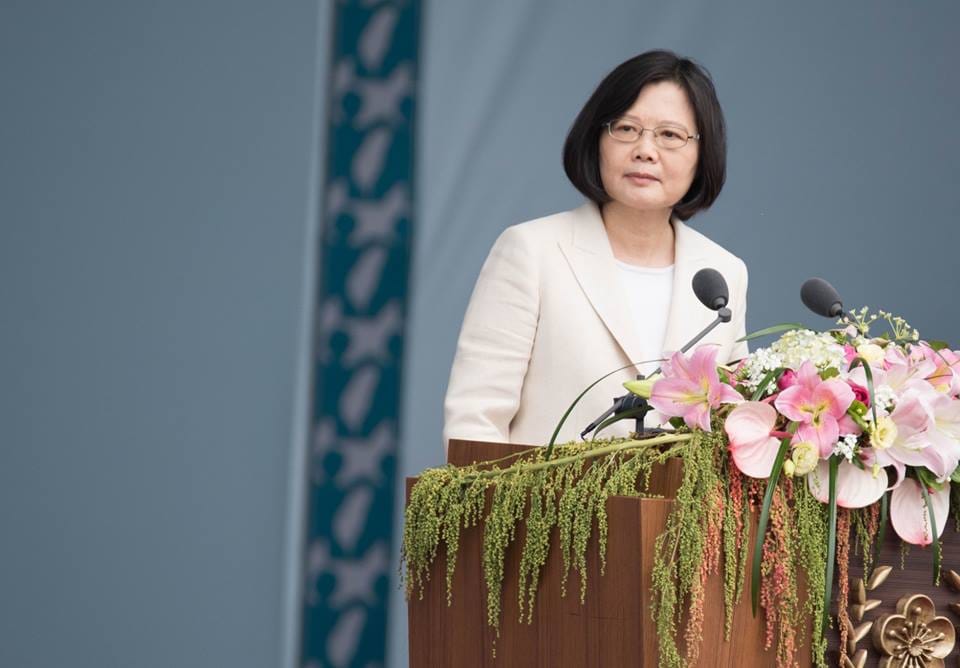 陸委會表示，總統蔡英文520就職演說中，已就維護兩岸關係展現了最大彈性與善意。 圖：翻攝蔡英文臉書