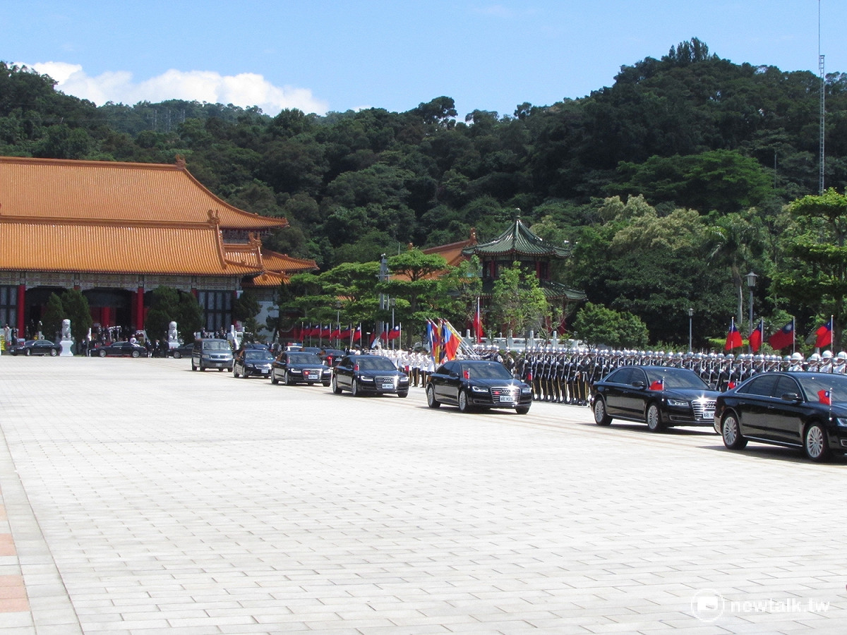 蔡英文車隊。 圖：邱珮文/攝