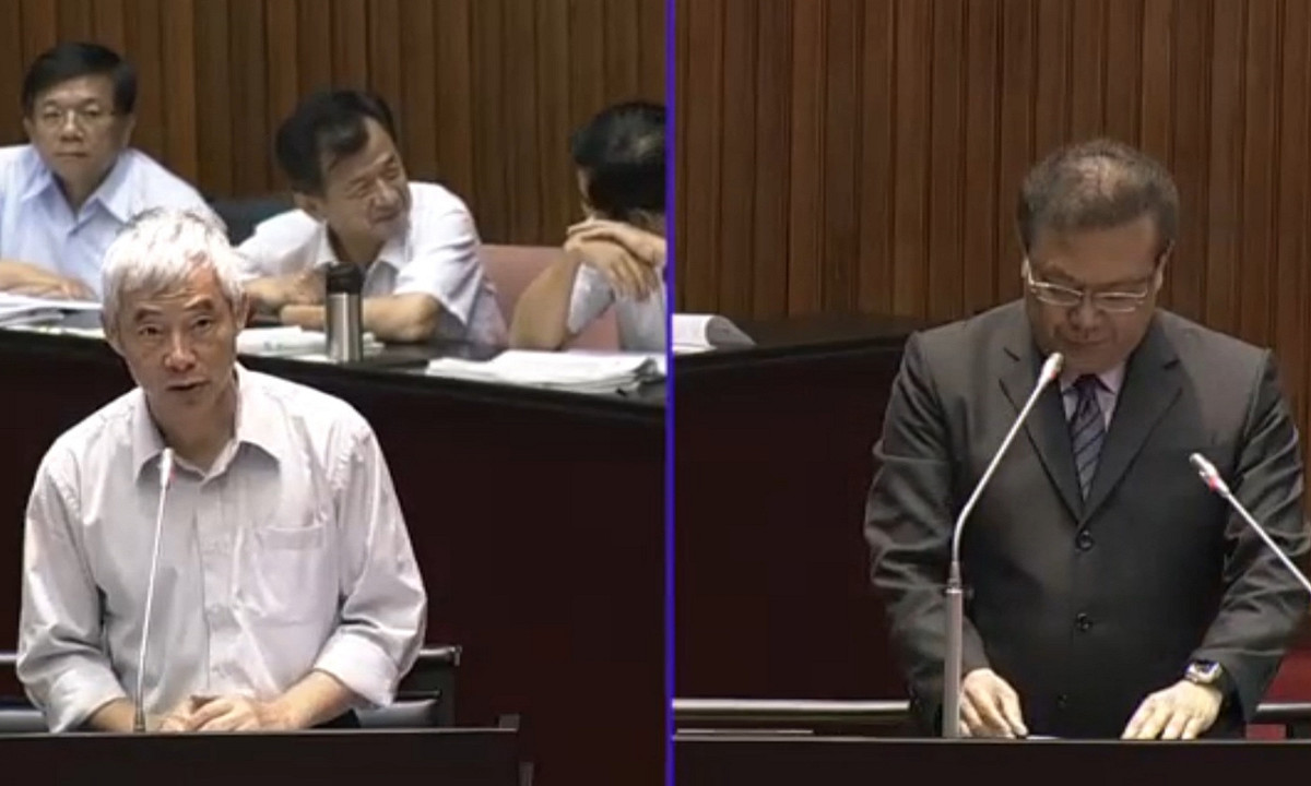 交通部長賀陳旦7日解釋他先前婉拒媒體訪問的理由。 圖：翻攝自立法院IVOD