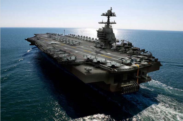 福特級超級航母（USS Gerald Ford）可以攜帶 85 架飛機，這一數字超過一些國家空軍的全部飛機數量。 圖 : 翻攝自美國國防部網站