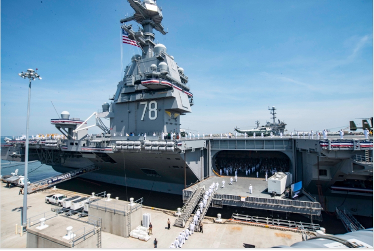 福特級超級航母（USS Gerald Ford）。 圖 : 翻攝自US NAVY