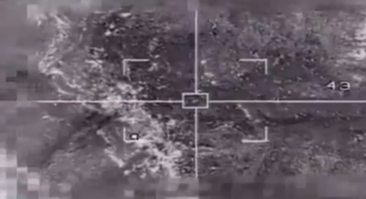 土耳其軍方發佈的空襲畫面 圖 : 翻攝自海外網（資料照）