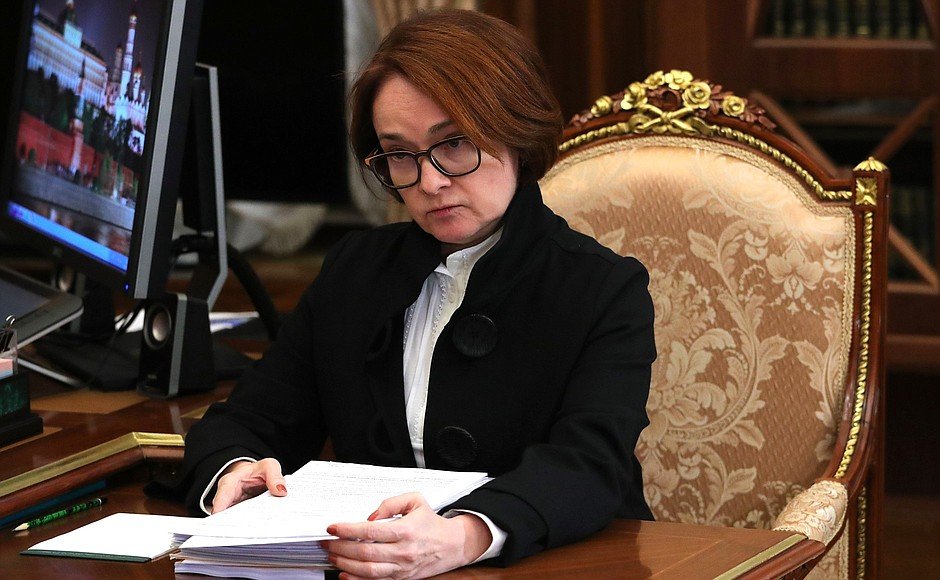 俄羅斯央行總裁納比烏林娜（Elvira Nabiullina）。 圖：翻攝President of Russia推特