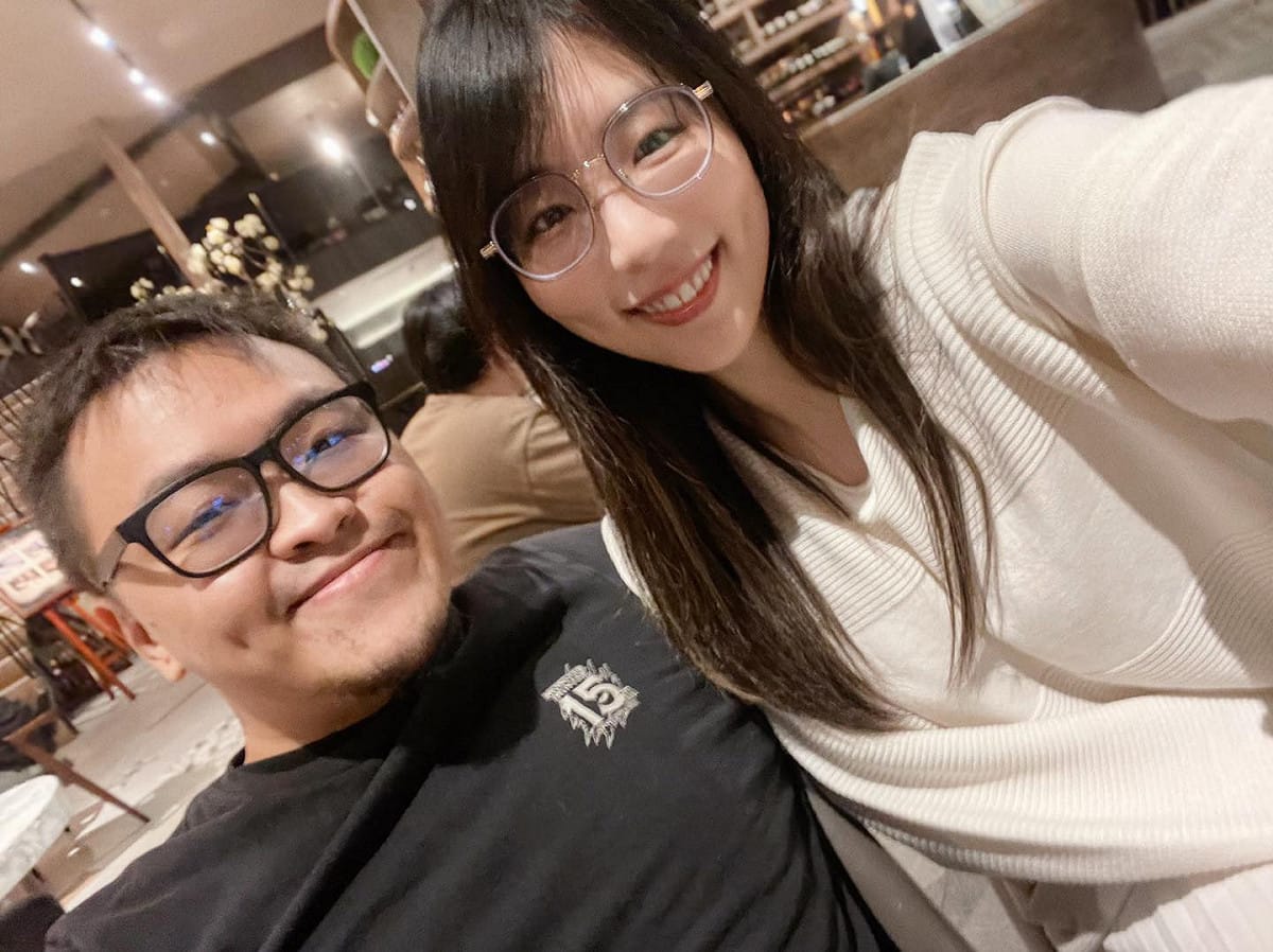 實況主魯蛋與小墨。 圖：翻攝自魯蛋臉書