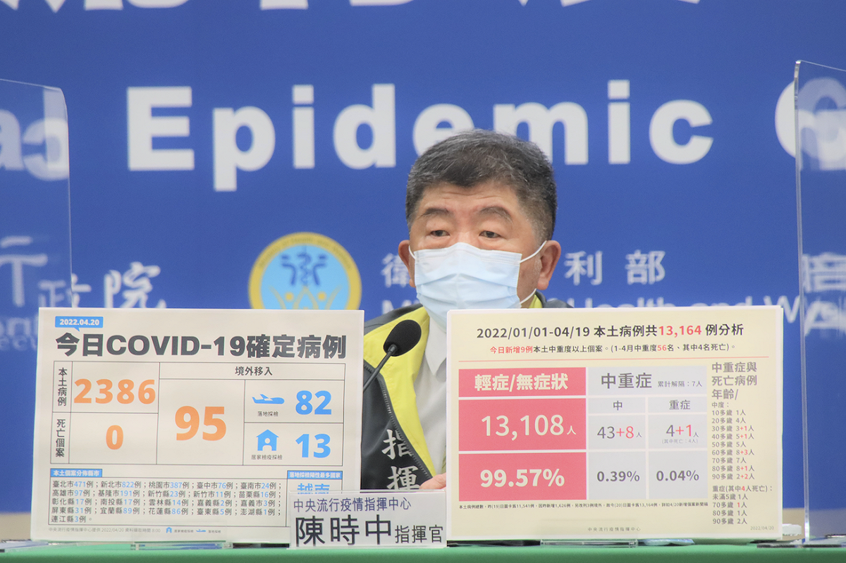 中央流行疫情指揮中心指揮官陳時中 圖：中央流行疫情指揮中心／提供