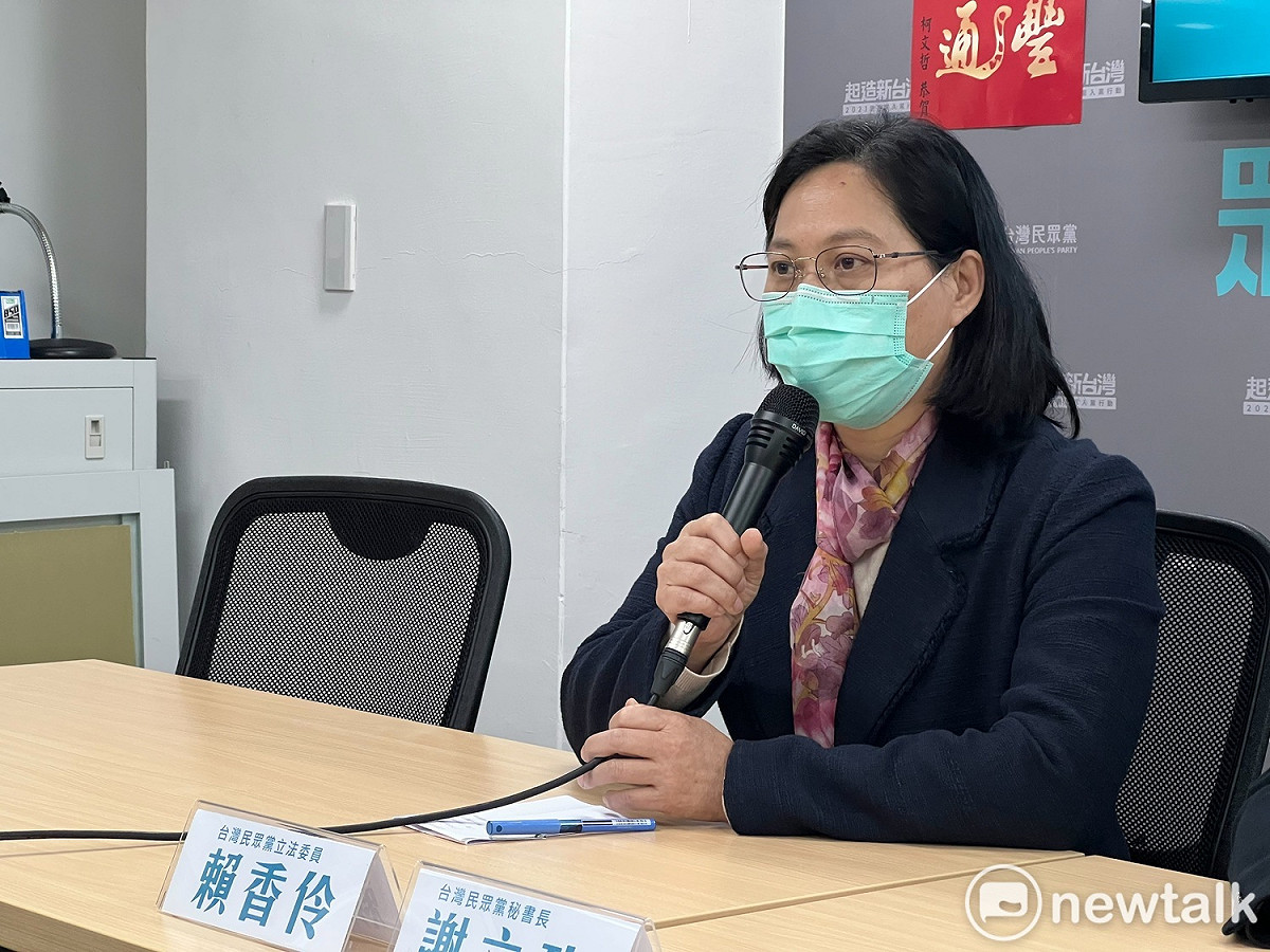 民眾黨桃園市長參選人、立委賴香伶。 圖：周煊惠 / 攝（資料照）