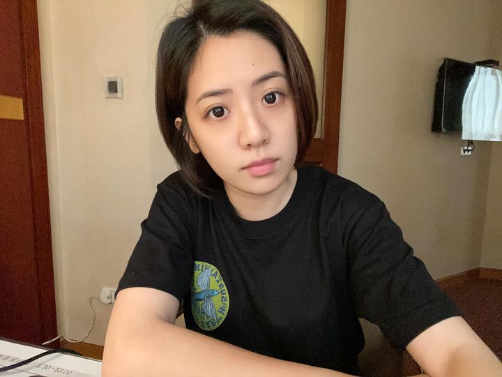 「學姊」黃瀞瑩在臉書透露自己確診。 圖:翻攝自黃瀞瑩臉書