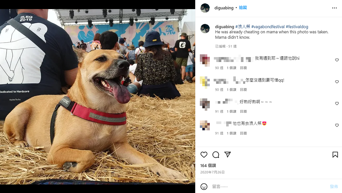 Leo王與老婆飼養的狗狗「地瓜餅」的IG帳號，有多篇文章都被修改過內容。 圖：翻攝自IG/diguabing