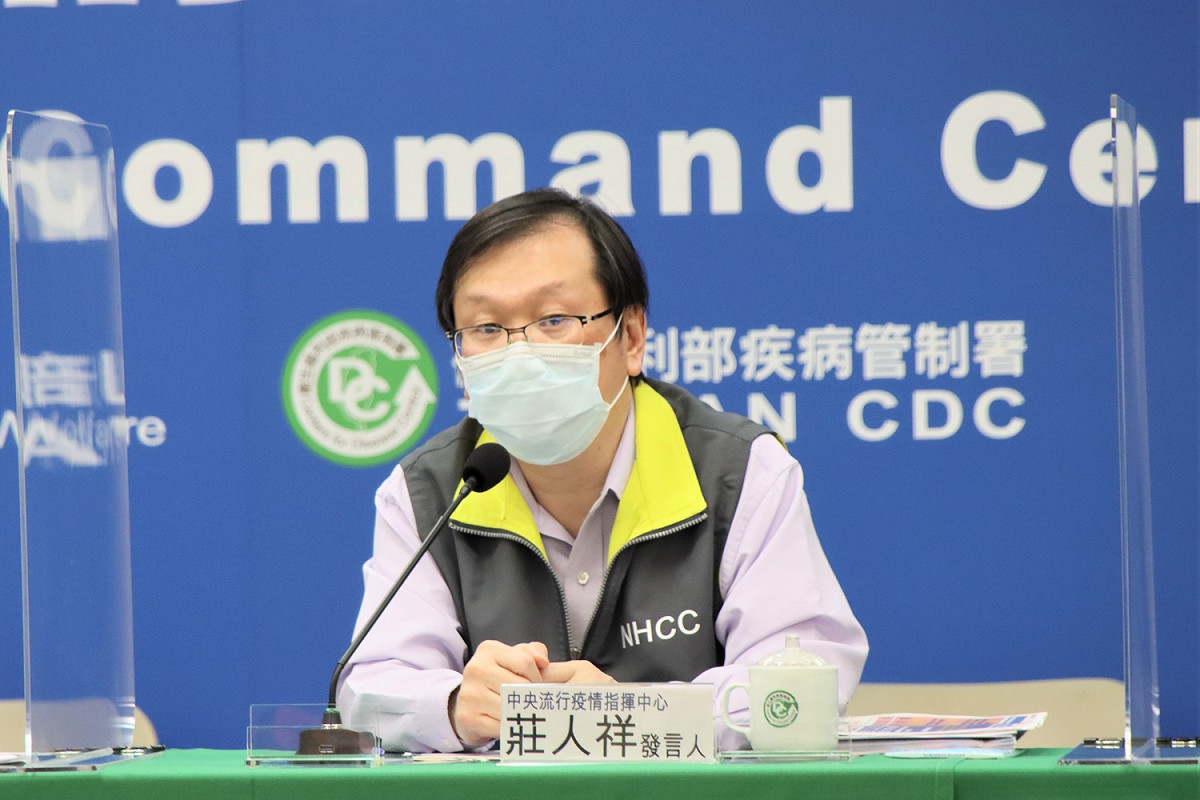 中央流行疫情指揮中心發言人莊人祥。 圖：中央流行疫情指揮中心／提供