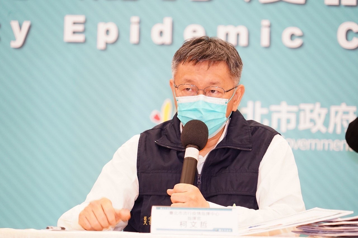 台北市長柯文哲今表示，疫情考量若「必要的話，還是要軟性封城」。 圖：台北市政府 / 提供