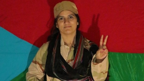 俾路支解放軍承認發動此次襲擊，並公開女性自殺式炸彈客布勒姆什的照片和姓名。 圖：翻攝推特