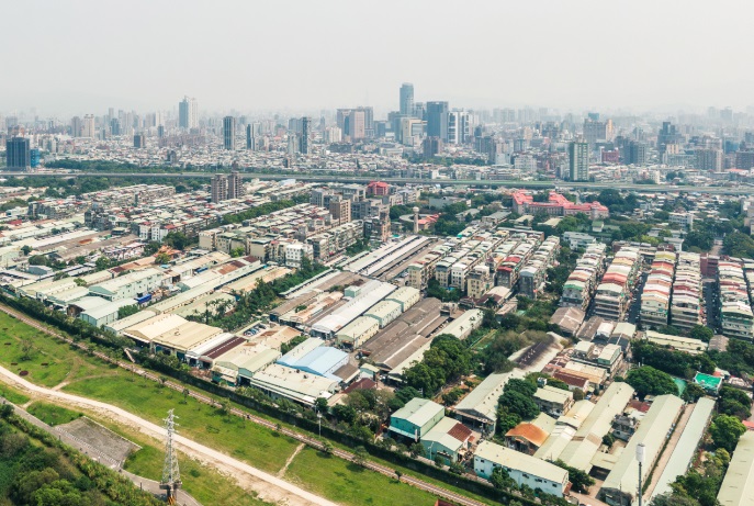 板橋浮洲現況空拍圖。 圖：新北市城鄉局提供