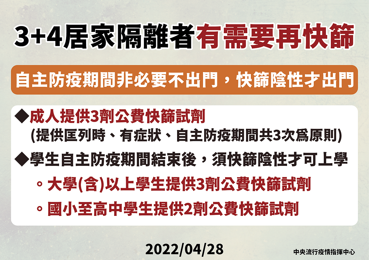 居隔者有需要再快篩。 圖：雲林縣政府提供