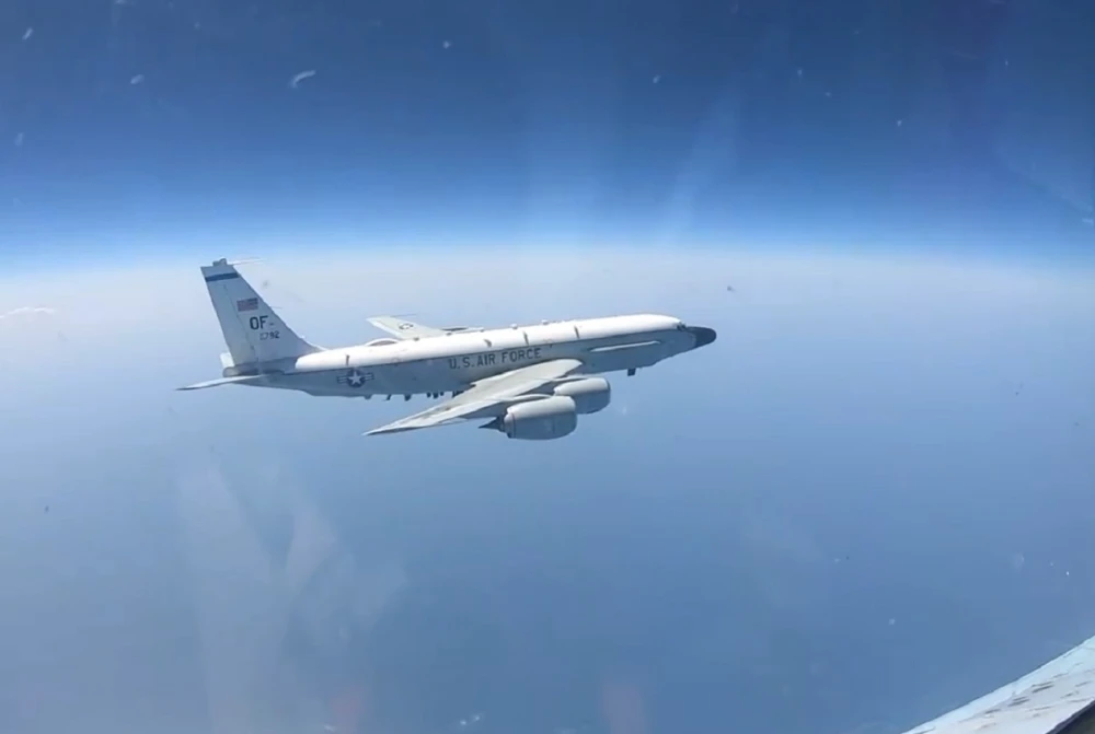 美軍RC-135V「鉚釘」偵察機。 圖:翻攝自騰訊網（資料照）