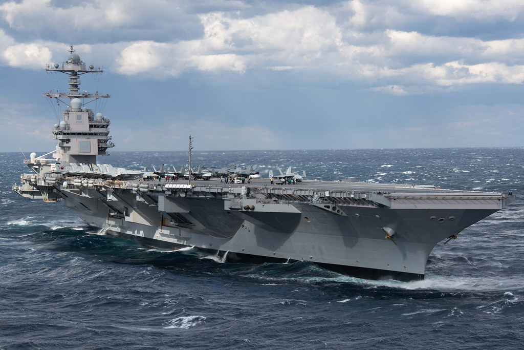 「福特號」航空母艦（USS Gerald R. Ford CVN-78）。 圖：翻攝自美國海軍官網（United States Navy）