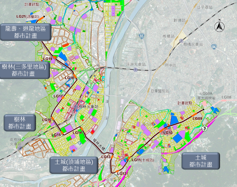 新北樹林線路線示意圖。 圖：新北市城鄉局提供