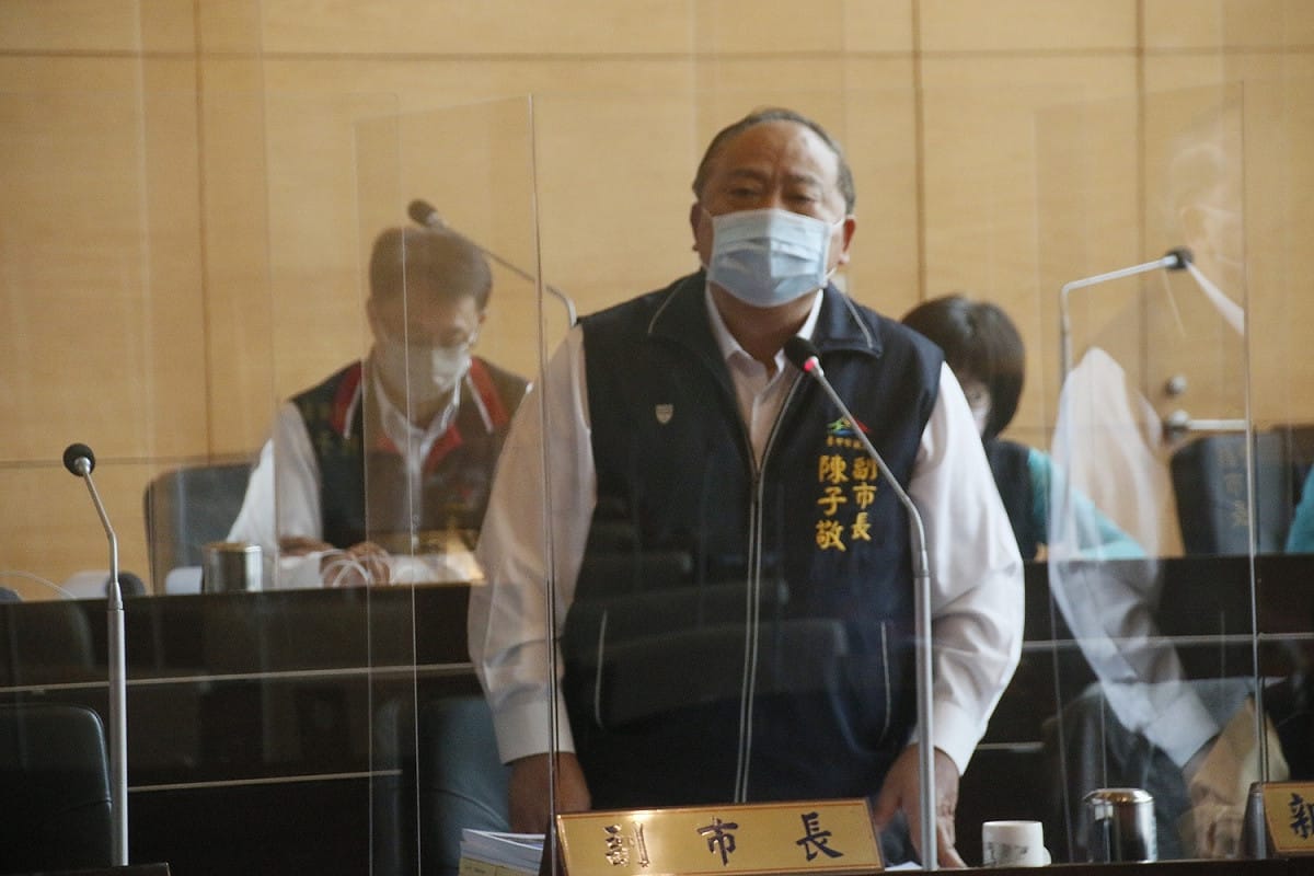 陳子敬是台中市三位副市長中唯一未被隔離者。 施志昌/提供