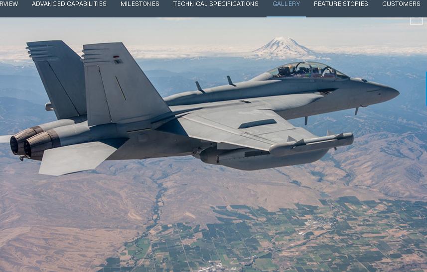 美國EA-18G電子攻戰擊機擁有發出電波干擾敵方雷達使之無效的能力，也擁有強大的對地攻擊能力。 圖：翻攝波音公司官網