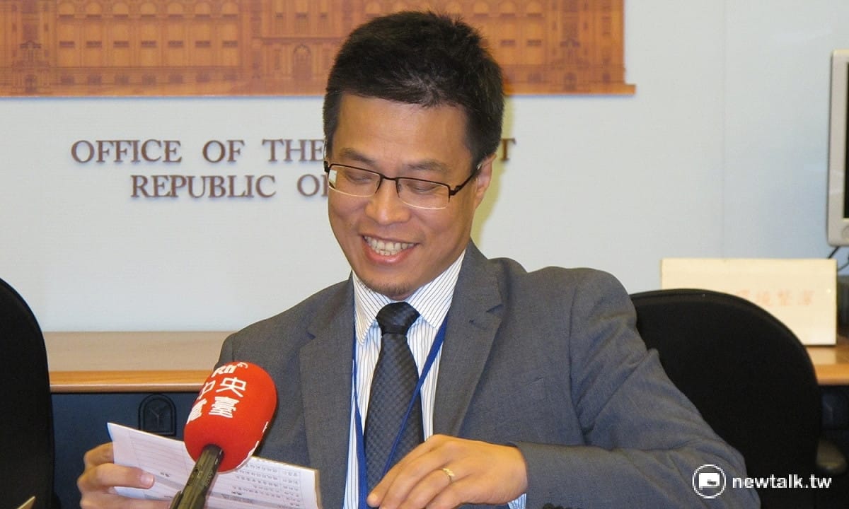 總統府發言人黃重諺5日表示，政府在南海議題的立場有「三個原則」。 圖：新頭殼資料照片