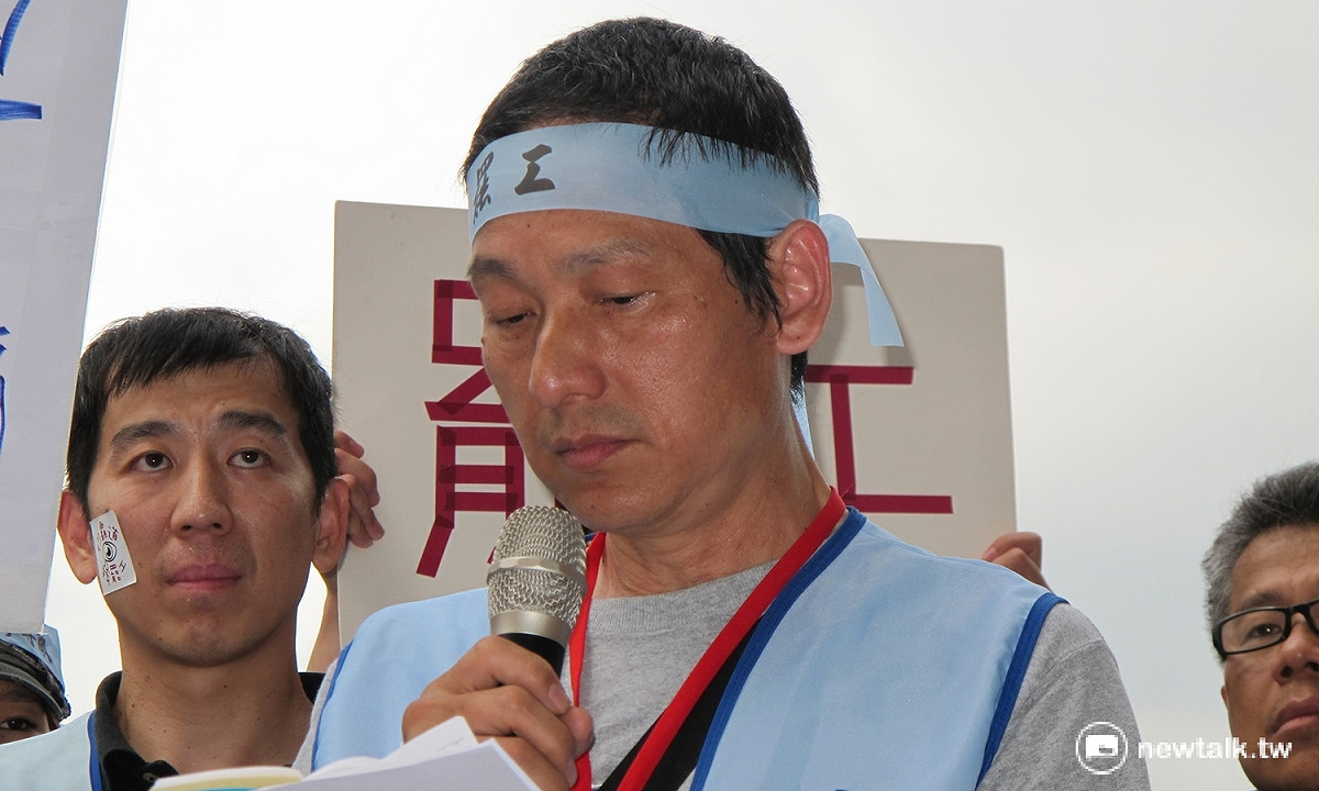 桃園市空服員職業工會理事長趙剛24日表示，不排除上凱道抗爭。 圖：林朝億/攝