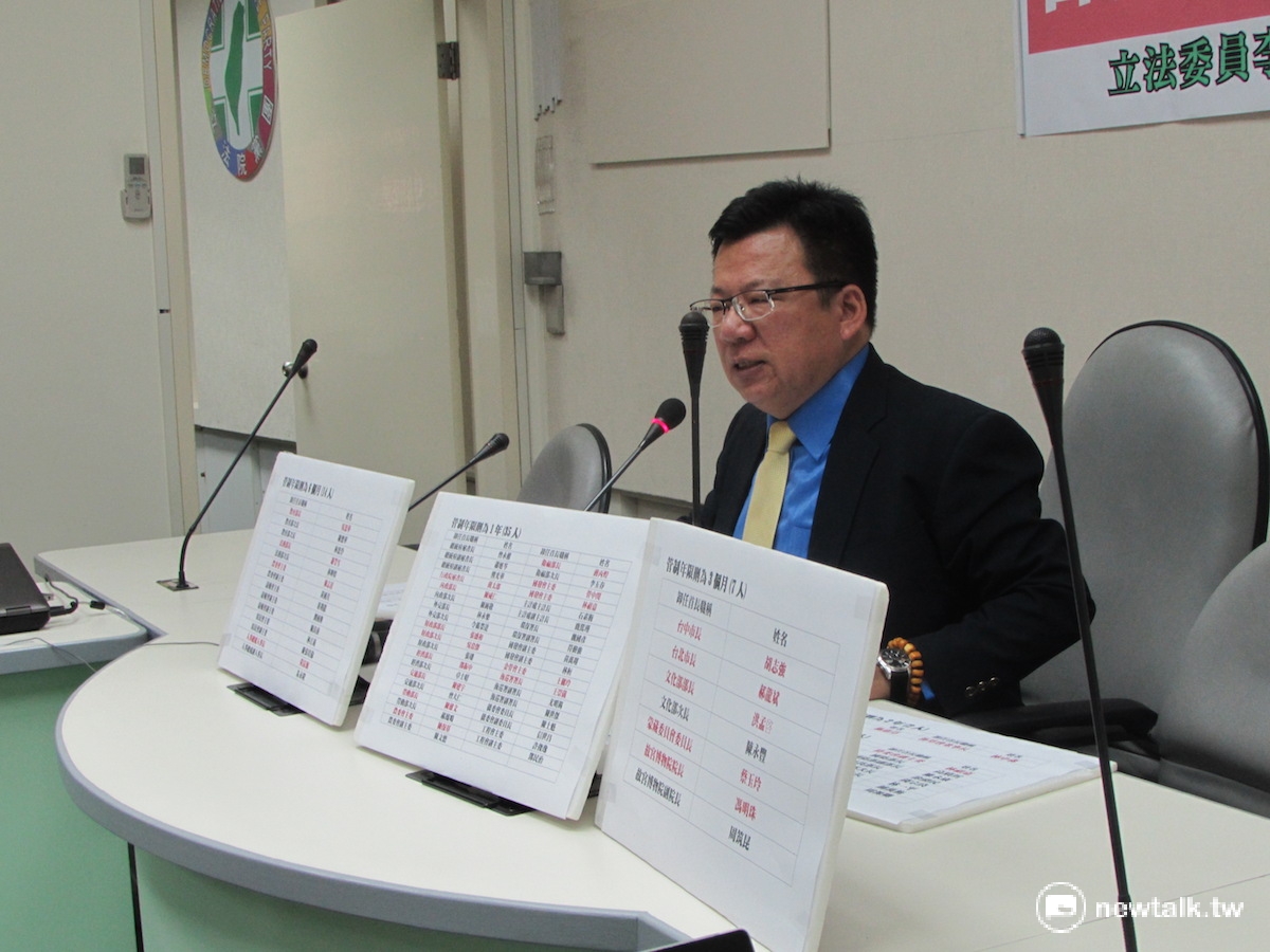 民進黨立委李俊俋28日召開記者會指出，馬政府卸任官員多濫用《兩岸人民關係條例》對縮減赴中管制期的規定。 圖：邱珮文/攝