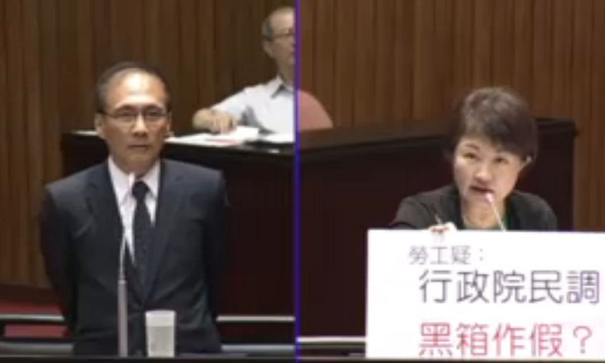 行政院長林全28日表示，勞動部應出面說明勞基法修法之民調。 圖：立法院IVOD