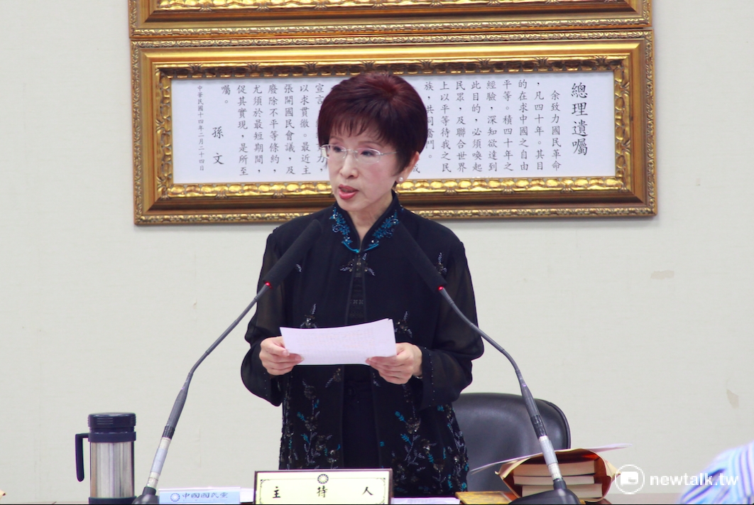 國民黨主席洪秀柱29日因病停開中常會，而日前中常會通過的黨代表選舉資格改變一案，遲遲無法確認會議議事錄。 圖：新頭殼資料照片
