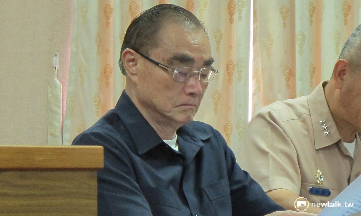 國防部長馮世寬7日在立法院就國艦國造議題進行專案報告。 圖：林朝億/攝