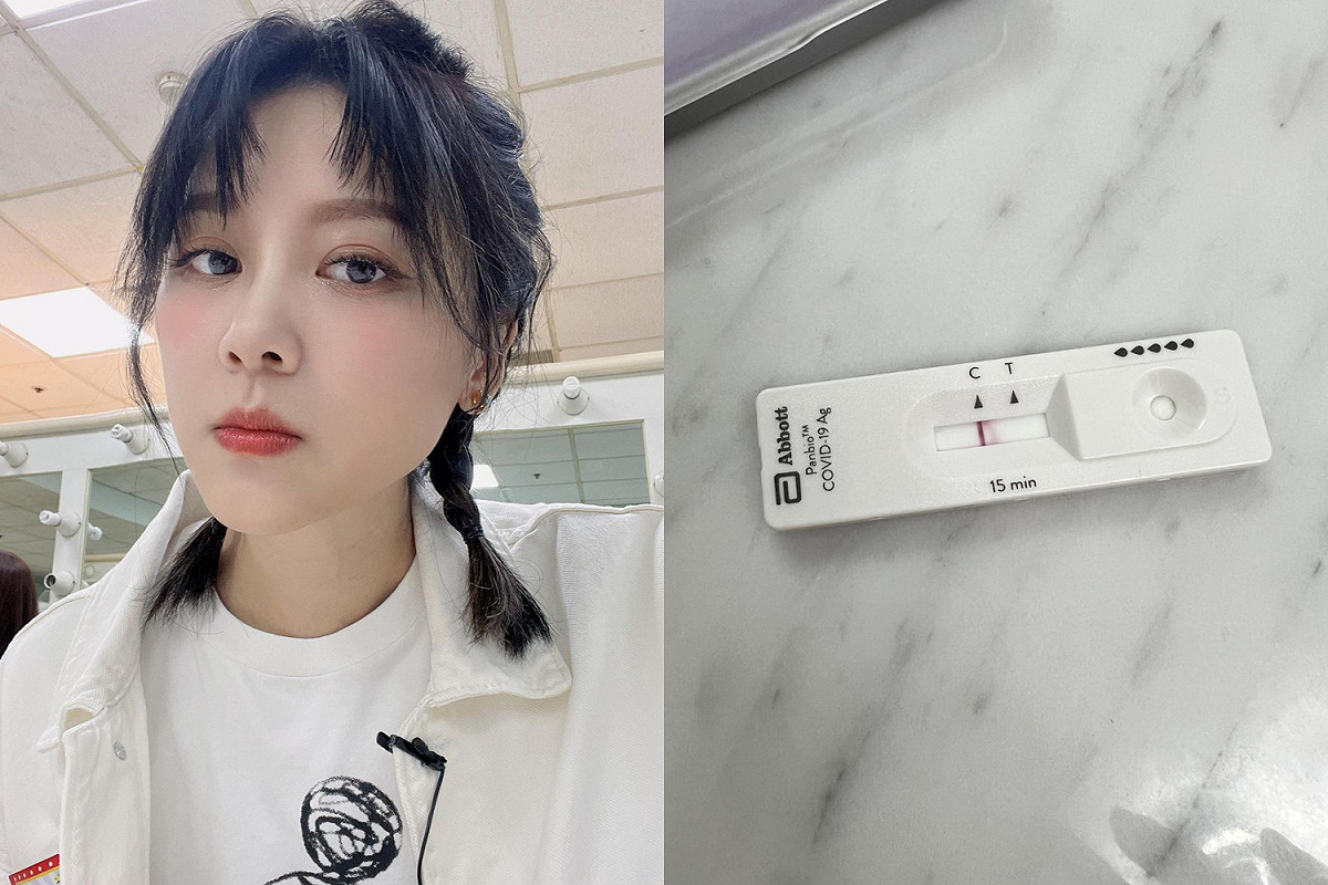 嚴立婷在臉書PO出自己快篩結果。 圖：翻攝自IG/love_mytwbaby、嚴立婷臉書