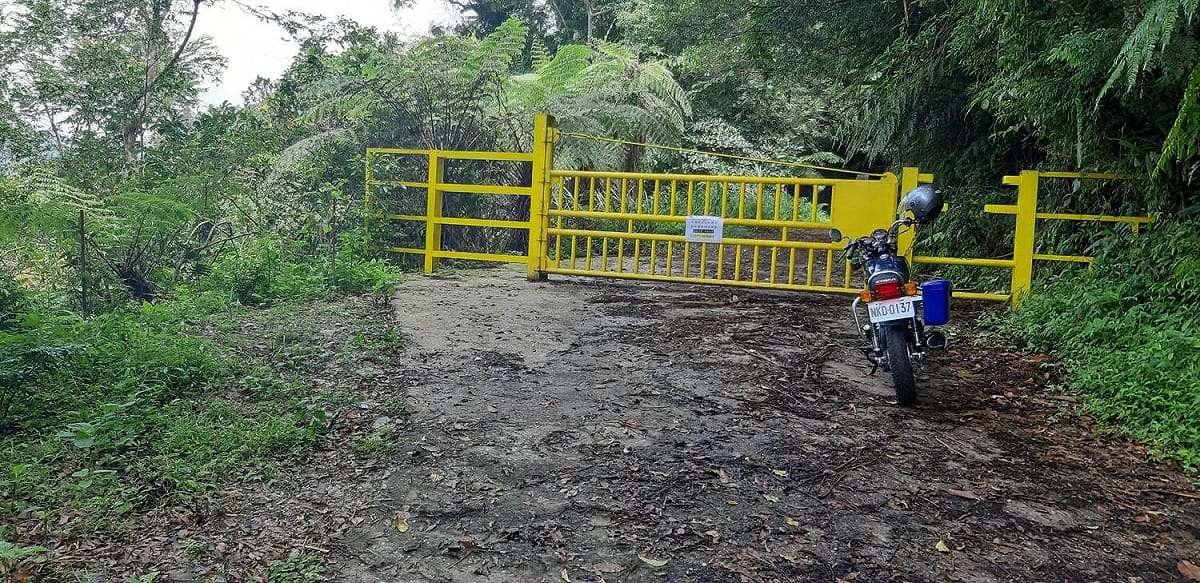 利嘉林道以柵欄管理，禁止車輛進入，人員仍可步行出入。 圖：農委會林務局／提供