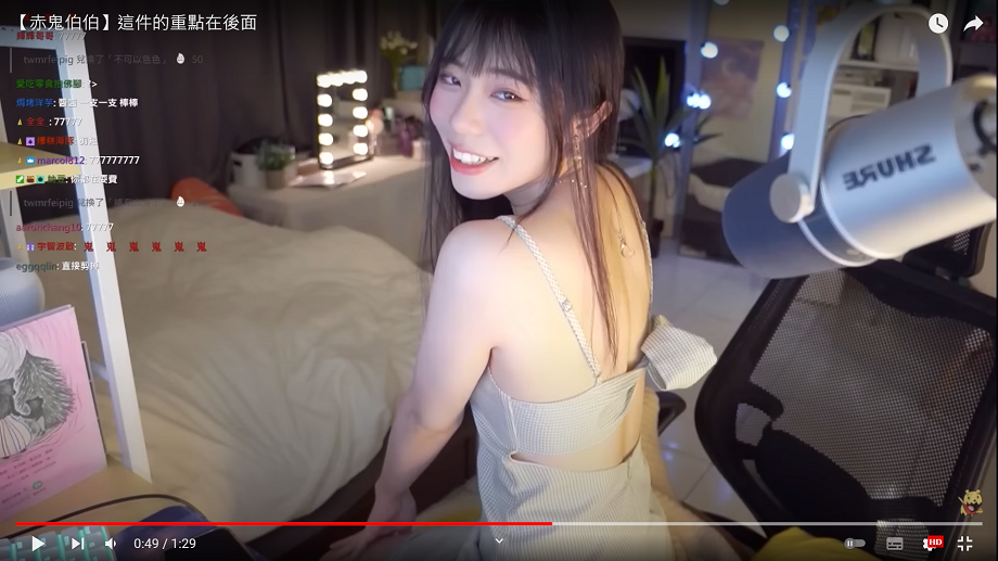 赤鬼伯伯的裝扮讓粉絲激動不已。    圖：翻攝自 這裡是男同俱樂部 實況精華頻道