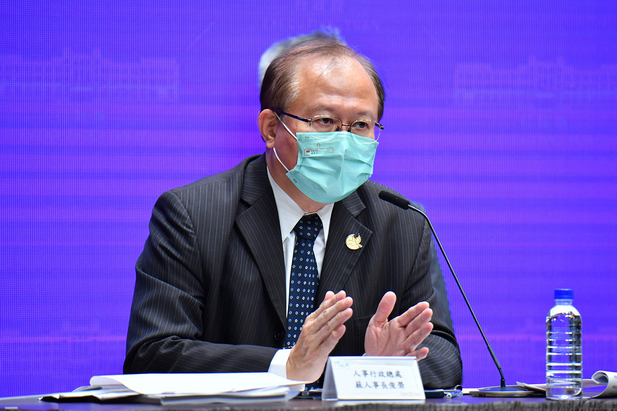 人事長蘇俊榮說，這次通過五部一會的組織改造，是各界共識最高、也是變動最小化。 圖：行政院提供