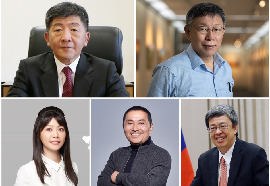 網路聲量前10名政治人物都和防疫有關，衛福部長陳時中（左上）榮獲第一名寶座。 image source：組圖／網路