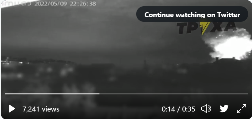 俄軍在當地時間 5 月9日晚間 10 點，以導彈攻擊烏克蘭一間購物中心。 圖：擷取自推特帳號@Caucasuswar