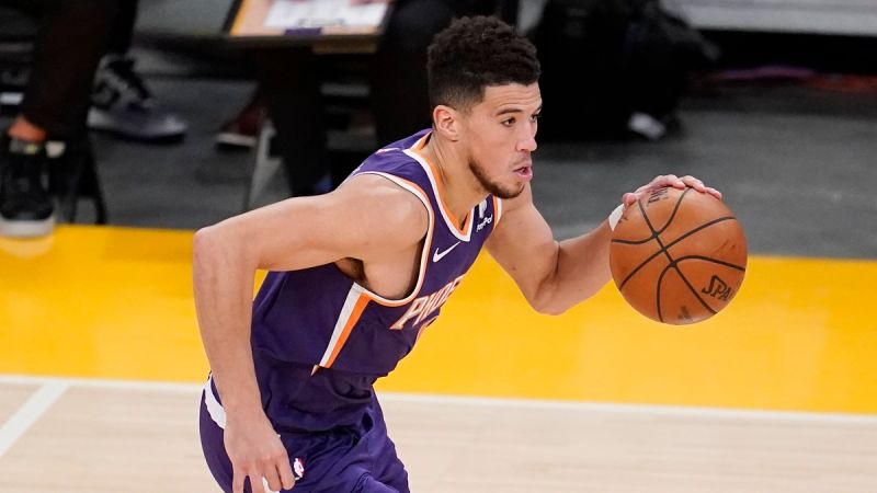 太陽得分後衛Devin Booker。 圖／美聯社／達志影像
