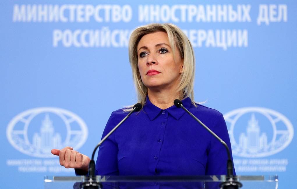 俄羅斯外交部發言人扎哈羅娃（Maria Zakharova）。 圖：截自推特@nexta_tv（資料照)