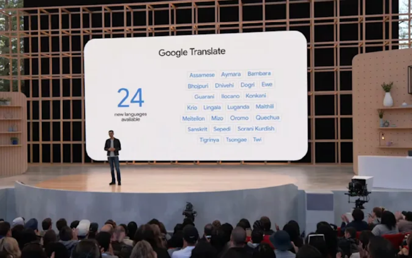 Google翻譯增加對24種新語言的支持，包括梵語、特松加語和索拉尼庫爾德語。 圖：翻攝自Google YouTube