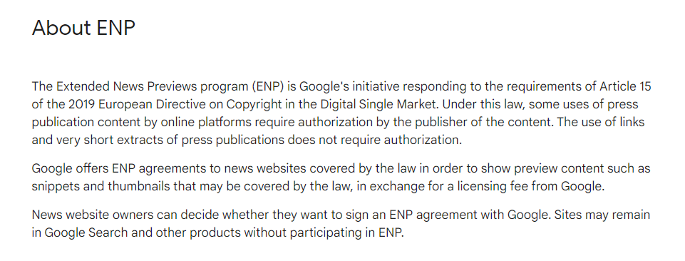 新聞業者可以在Google網站管理員（Search Console）中找到提供與Google的擴展新聞預覽（ENP）協議的新工具。 圖：翻攝自Google官網