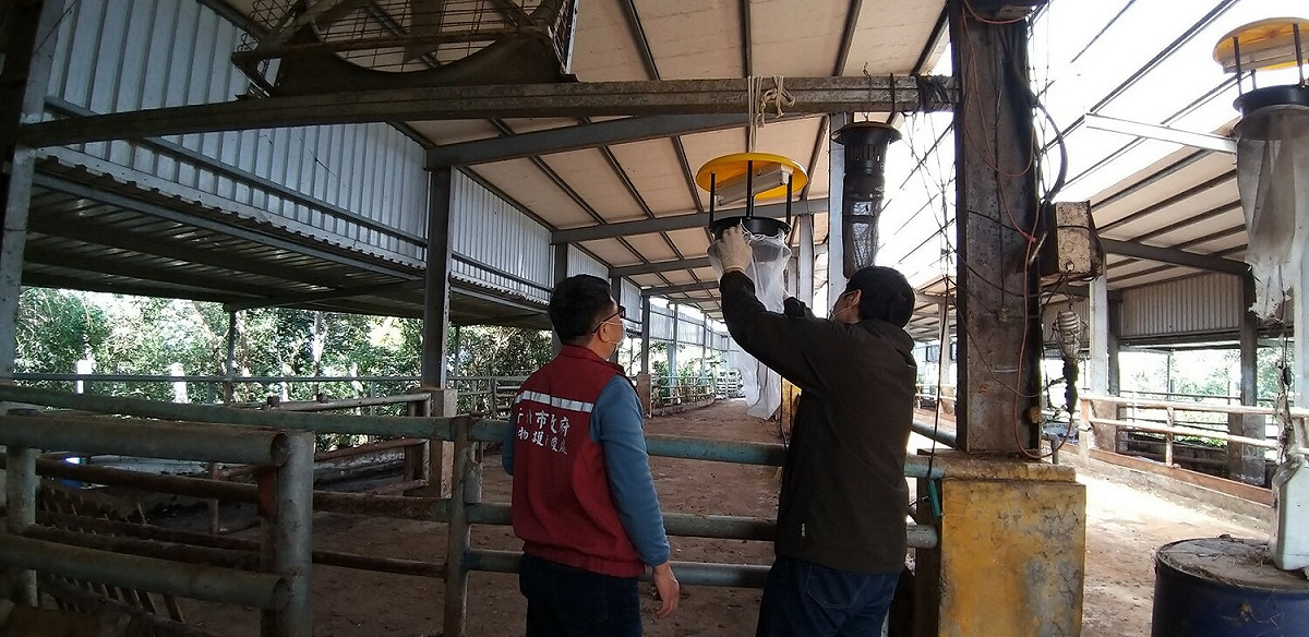 新北市動保處人員與畜衛所共同進行蚊媒監測。  圖：新北市動保處提供