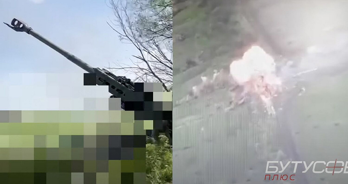 「M777A2榴彈砲」一砲打爆俄軍「金合歡」。 圖：翻攝YouTube