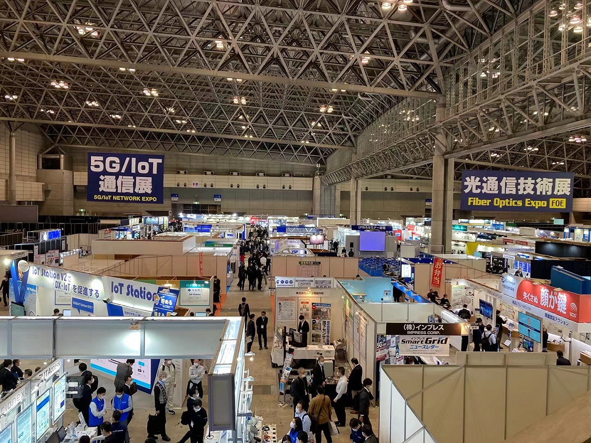 2021日本移動通訊應用展，即使是在疫情衝擊之下，仍成功吸引電信、通信系統商及廣播公司等買主逾1萬人次。 圖：新北市經發局提供