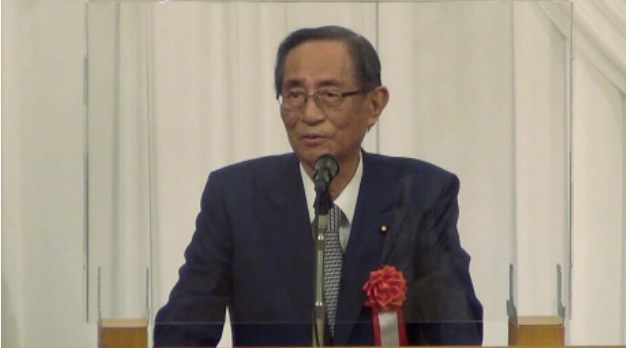 日本眾議院議長細田博之。 圖 : 翻攝自富士電視台畫面
