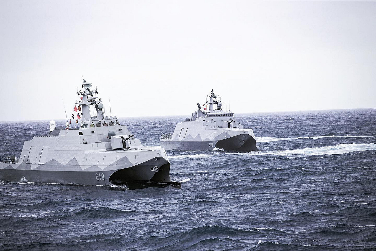 宜陽艦與汾陽艦相繼傳出有艦上官兵確診（示意圖）。 圖：擷取自軍事新聞通訊社臉書（資料照片）