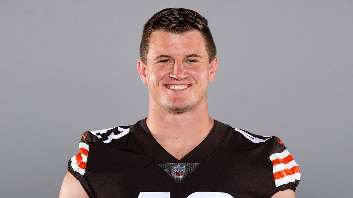 Johnny Stanton效力於NFL克理夫蘭布朗隊。 圖：翻攝自克理夫蘭布朗隊 官網