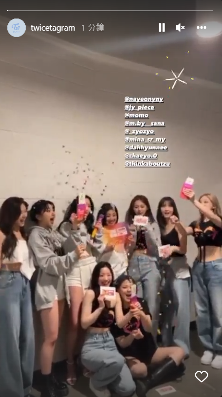 TWICE的官方IG也宣布成員們開通個人IG的好消息。 圖：翻攝自IG/twicetagram