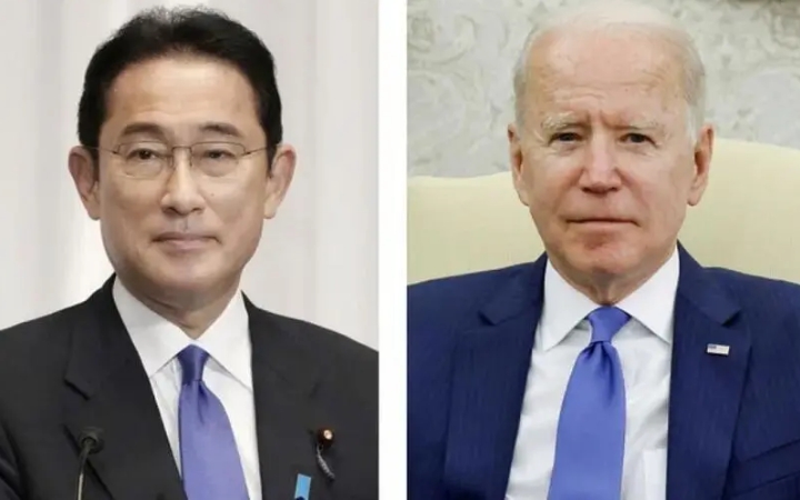 日本首相岸田文雄與美國總統拜登將於 23 日在東京舉行元首會談，計畫將臺灣和烏克蘭並列寫入會後的聯合聲明。 圖 : 合成照片